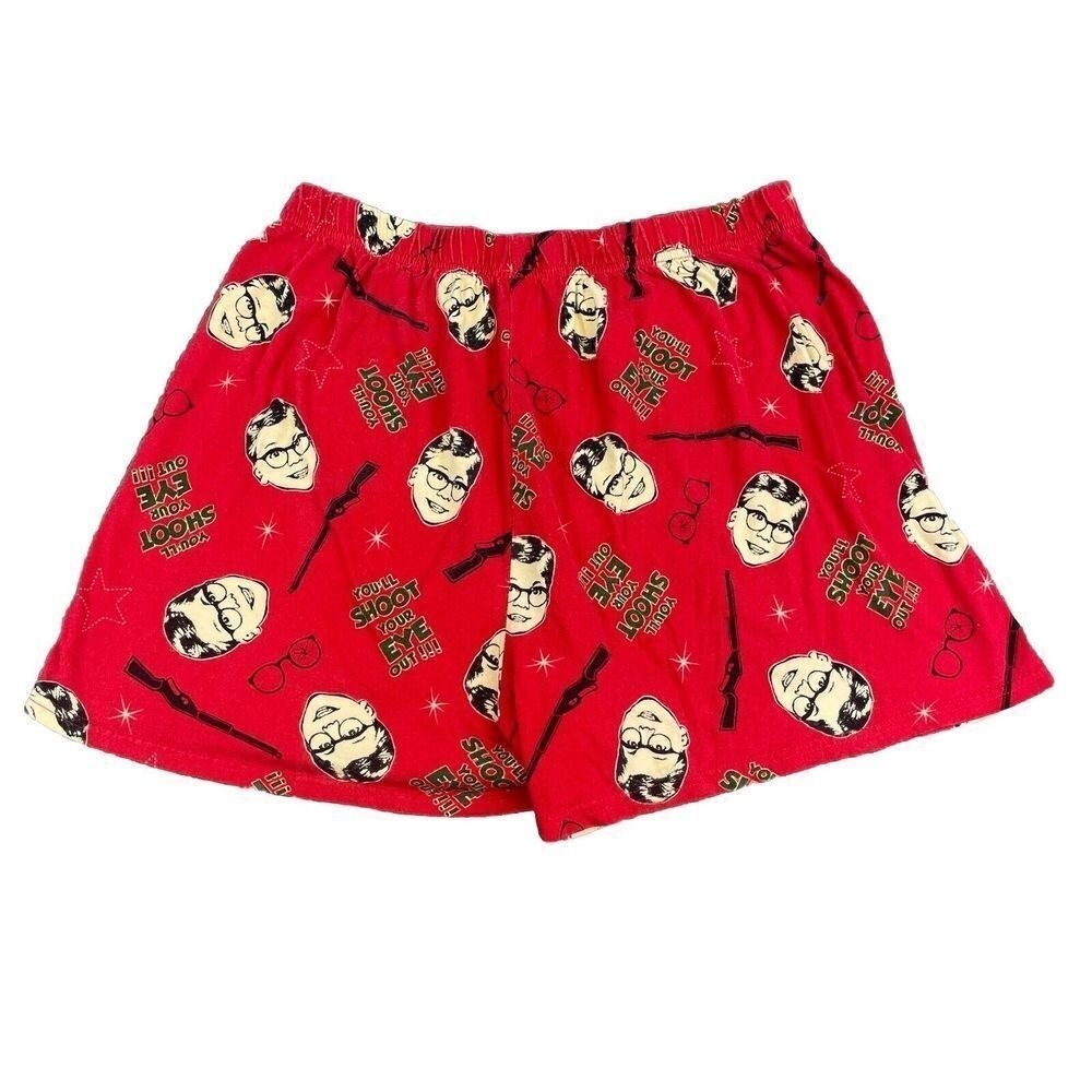A Christmas Story Men Pajama Set Red Cotton Ralphie Lg You'll Shoot Your Eye Out